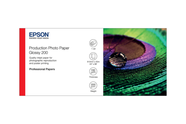 EPSON Production Photo Glossy 200 - 24&Prime; (61,0 cm) x 30 Meter