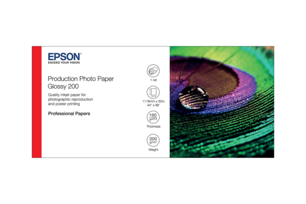 EPSON Production Photo Glossy 200 - 44&Prime; (111,8 cm) x 30 Meter