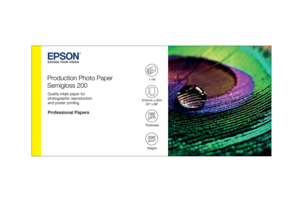 EPSON Production Photo Semigloss 200 - 24&Prime; (61,0 cm) x 30 Meter