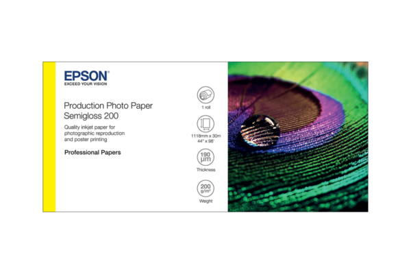 EPSON Production Photo Semigloss 200 - 44&Prime; (111,8 cm) x 30 Meter