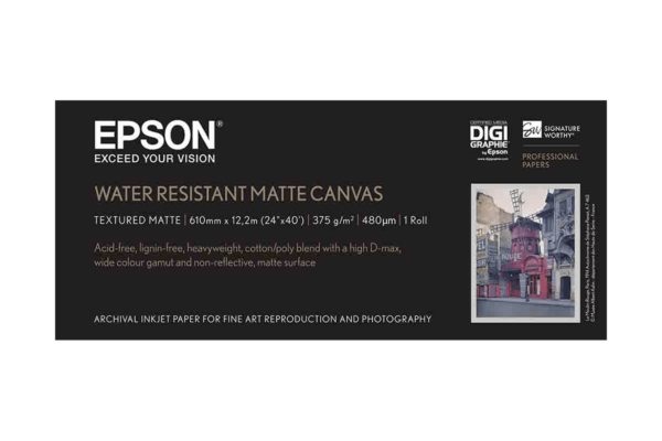 EPSON WaterResistant Matte Canvas - 24&Prime; (61,0 cm) x 12,2 Meter