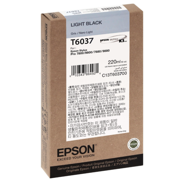 EPSON Tinte Stylus Pro 7800/7880/9800/9880, 220ml - light black