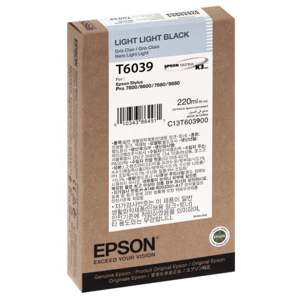 EPSON Tinte Stylus Pro 7800/7880/9800/9880, 220ml - light light black