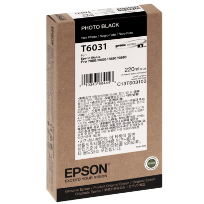 Epson Tinte Stylus Pro 7800 7880 9800 9880 photo black C13T603100