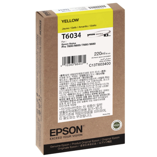 EPSON Tinte Stylus Pro 7800/7880/9800/9880, 220ml - gelb / yellow