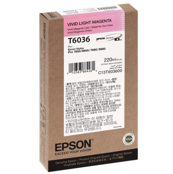 EPSON Tinte Stylus Pro 7800/7880/9800/9880, 220ml - vivid light magenta