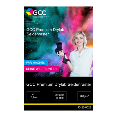 GCC Premium Drylab Seidenraster 260g - 4&Prime; (10,2cm) x 65 Meter - 2 Rollen