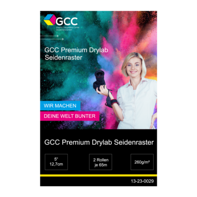 GCC Premium Drylab Seidenraster 260g - 5&Prime; (12,7cm) x 65 Meter - 2 Rollen