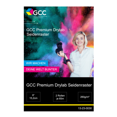 GCC Premium Drylab Seidenraster 260g - 6&Prime; (15,2cm) x 65 Meter - 2 Rollen